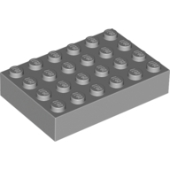 Lego kostka (kostička) 4x6, světle modro šedá (4217371)